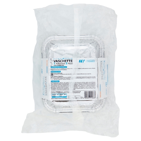 5 Vaschette Mono Porzione con Coperchio U! Confronta e Risparmia